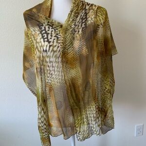 Chic Animal Print Sheer Scarf